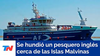 Se hundió un barco pesquero inglés cerca de las Islas Malvinas [upl. by Meir]