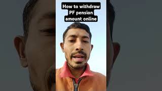 how to withdraw PF pension amount online  PF pension amount withdrawal online pf epf epfo [upl. by Gerson]