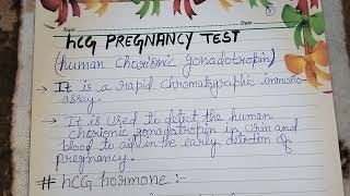 HCG pregnancy test biochemistry pregnancy fertility medical notes [upl. by Morentz]