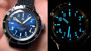 Converting automatic Vostok Amphibia to manual wind and modding with custom parts [upl. by Lacram]