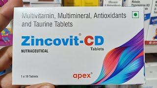 Zincovit CD Tablet Multivitamin tablet Benefits in Hindi uses in Hindi Medical Gyan [upl. by Shermie]