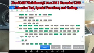 Xtool D8BT Walkthrough on a 2013 Mercedes C250 Showing the Active Test Special Functions Coding [upl. by Downall]