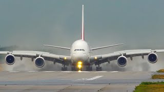 AIRBUS A380 GO AROUND Landing Departure  A380 MEGA MIX 4K [upl. by Cacilia542]