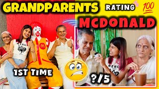 GRANDPARENTS RATING MCDONALDS🤣🍔  Trying for the first time💯  thejathangu😉 [upl. by Frederick]