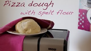 Recipe Pizza dough with spelt flour  bread maker  bread machine Unold recipe diary [upl. by Ellezig]