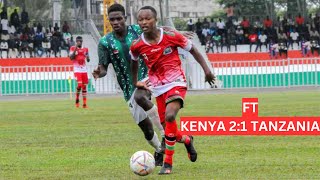 FULL TIME KENYA 21 TANZANIA AFCON CECAFA U20 GOALS AND HIGHLIGHTS [upl. by Cinda]