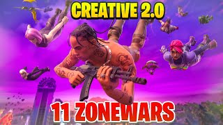 🥶best 11 ZONE WARS maps in CREATIVE 20  ZONE WARS Fortnite Codes🥵 [upl. by Llenil771]