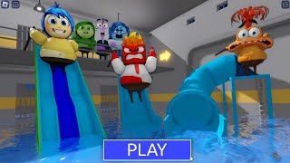 INSIDE OUT 2 WATERPARK BARRYS PRISON RUN Obby in Roblox [upl. by Vil]