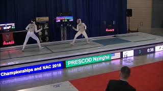 2018 Div I Nationals Womens Foil Gold Dubrovich vs Prescod [upl. by Gnok183]