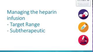 Managing the Heparin Infusion Target amp Subtherapeutic Range [upl. by Walden202]