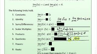 131 Finding Limits Analytically With Basic Limit Properties [upl. by Eniamirt]