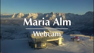 Webcam Maria Alm – Pistenraupenfahrer voll im Einsatz [upl. by Marline681]