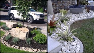 Outdoor Garden Pebbles Border  for landscaping home decor ideas [upl. by Yleek]