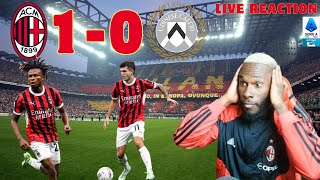 SOFFERENZA FINALE OTTIMI I PRIMI 30 MINUTI PULISIC SPOSACI MILAN UDINESE 10 LIVE REACTION [upl. by Dripps]