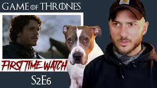 GAME OF THRONES S2 E6 FIRST TIME WATCHING REACTION WITH MY PITBULL DOG [upl. by Neelyak]