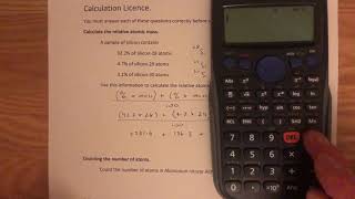 Calculating relative atomic mass [upl. by Carmon]