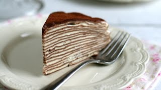 Tiramisu Crepe Cake Recipe  Cách làm bánh crepe Tiramisu không cần lò [upl. by Randell]