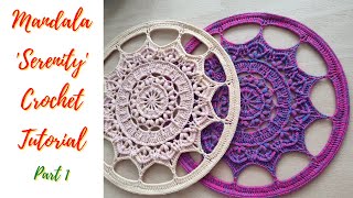 Crochet Mandala Serenity Tutorial  Crochet Dreamcatcher Tutorial  Part 1 Rounds 110 [upl. by Sclater141]