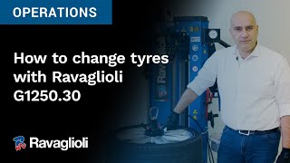 How to change tyres with Ravaglioli G125030  Operations [upl. by Bryan845]