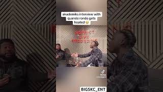 Dj Alademiks interview with quando rondo gets heated viralvideo djakademiks [upl. by Yahs]