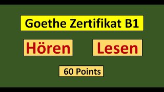 Goethe Zertifikat B1 Hören Lesen Modelltest mit Antworten am Ende  Vid  208 [upl. by Derrek]