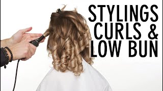 IMMUNIQUE Stylingvariationen Locken und Low Bun  Salon Look Techniken [upl. by Cairns]