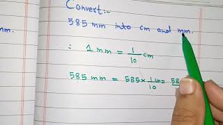 Centimeters and Millimeters  Converting mm into cm and mm  Converting mm to cm [upl. by Hedelman178]