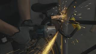 Cutting a U Lock with a Angle Grinder [upl. by Elsbeth]