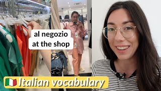 Italian vocabulary for shopping for clothes and shoes Subtitles [upl. by Gannes]