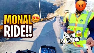 Ride to monal😍 2000 ka challan ho gaya🥲 [upl. by Alahs]