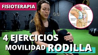 RODILLA  4 Ejercicios EFECTIVOS para Ganar Movilidad  Rehabilitación y Fisioterapia [upl. by Nitsej]