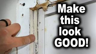 Door Jamb Not Flush with Wall How to Install Extension Jamb and Trim [upl. by Paris727]