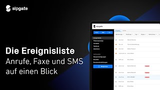 Die Ereignisliste  Alle Anrufe Faxe und SMS auf einen Blick [upl. by Gunnar]