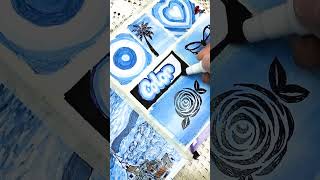 Blue Aesthetic Moodboard Painting  C FOR COLOR cforcolor viralvideo moodboardaesthetic [upl. by Anneehs]