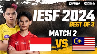 INDONESIA vs MALAYSIA  MATCH 2  GROUP STAGE  IESF ASIA REGIONAL QUALIFIERS 2024 [upl. by Arondell]