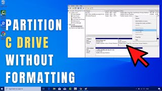 How to Partition C Drive on Windows 10 Without Formatting [upl. by Htebharas]