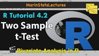 TwoSample t Test in R Independent Groups with Example  R Tutorial 42  MarinStatsLectures [upl. by Colombi]