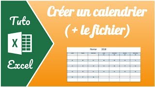 Comment créer un calendrier avec Excel   fichier à télécharger [upl. by Olumor4]