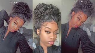 Bomb Curly Lace Frontal Wig Easy Install Ft Hurela Hair [upl. by Monte]