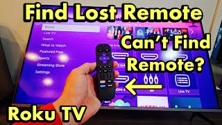 Roku TV How to Find Remote if Lost [upl. by Cordelia]