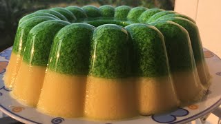 Cara Membuat Puding Lumut  How to Make Moss Pudding [upl. by Yanaj]