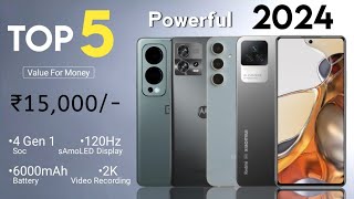 Top 5 Mobile Phones Under 15000 in February 2024  5G  6000mAh 120Hz 2K  Phone Under 15000 [upl. by Akerboom]