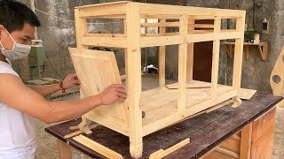 Furniture Design Project With Great Skills  Build A Perfect And Modern 3 Drawer Cabinet [upl. by Ahsaya126]