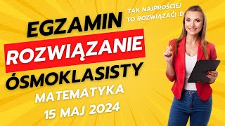 Odpowiedzi egzamin ósmoklasisty matematyka 15 maj 2024🤩 Sprawdź jak Ci poszło [upl. by Eilac208]