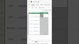 Create working QR code in Excel In 20 Seconds  QR code trick shorts excel [upl. by Adnahsal50]