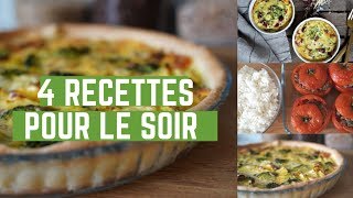 JE PREPARE MES REPAS DE LA SEMAINE  4 IDEES RECETTES POUR LE SOIR [upl. by Nole]