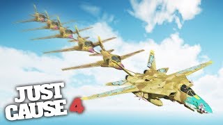 LONGEST CHAIN OF PLANES STUNT  Just Cause 4 Stunts [upl. by Dam]