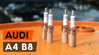 How to change spark plug on AUDI A4 B8 Saloon TUTORIAL AUTODOC [upl. by Yenterb966]