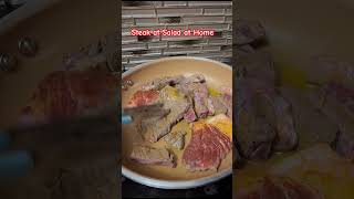 Steak and Salad at Home food foodie cooking cookingchannel cookingvideo [upl. by Portugal]