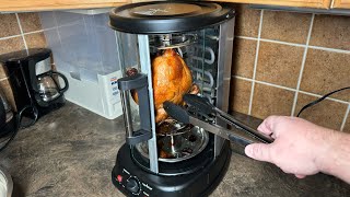 Vertical Rotating Rotisserie Oven Review  Rotisserie Shawarma Kebab Machine [upl. by Richey637]